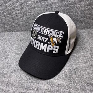 Pittsburgh Penguins Hat Cap Snap Back Mens Black White NHL Hockey Reebok 2017